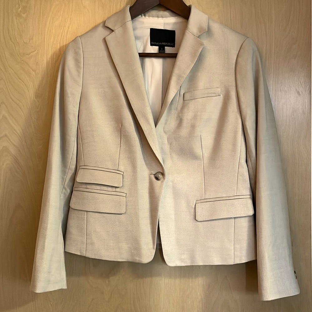 Cream blazer - Banana Republic
